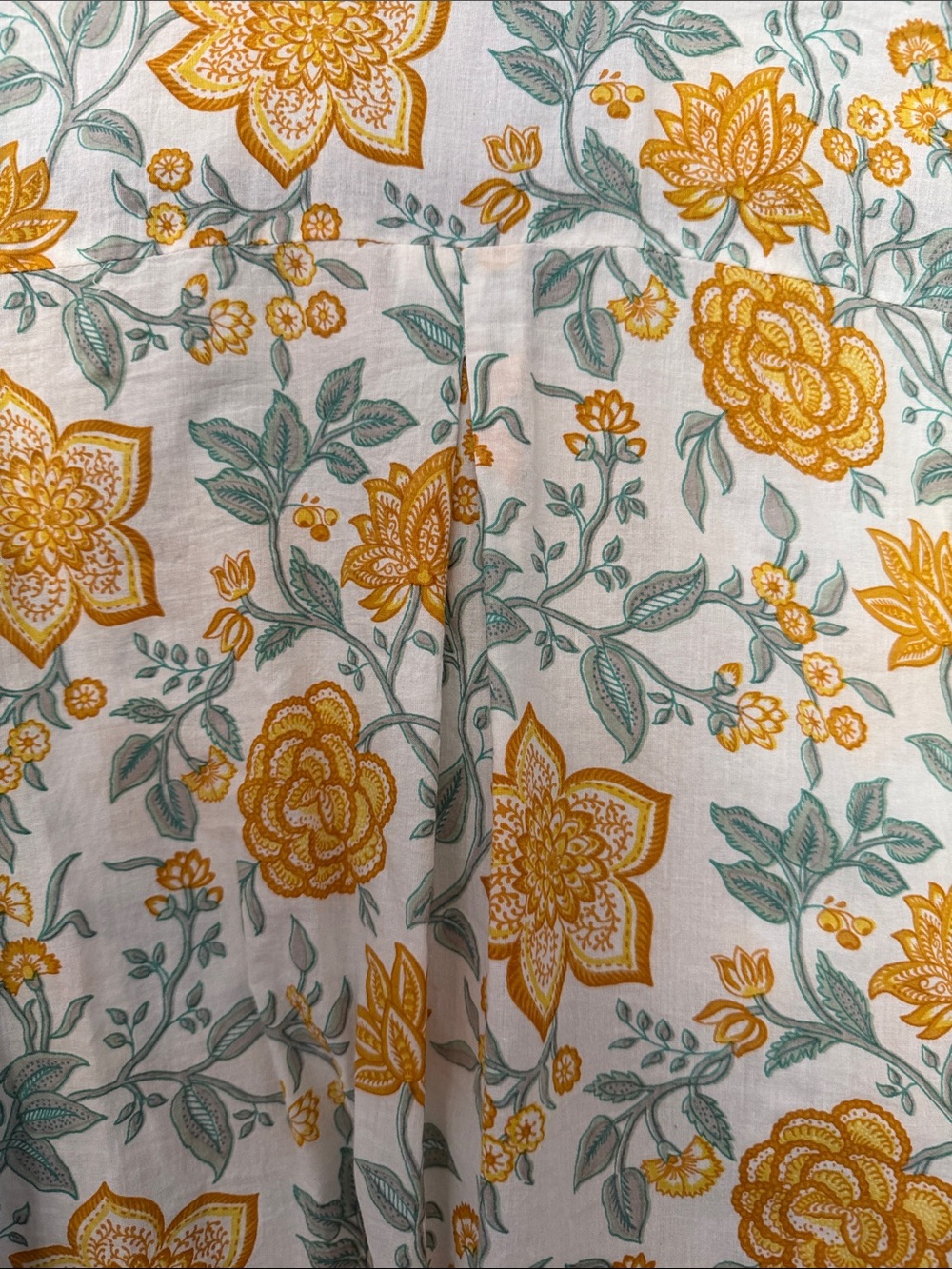 KILOL Floral Block Print Camp Shirt Button Down Cropped Large - Picture 7 of 10